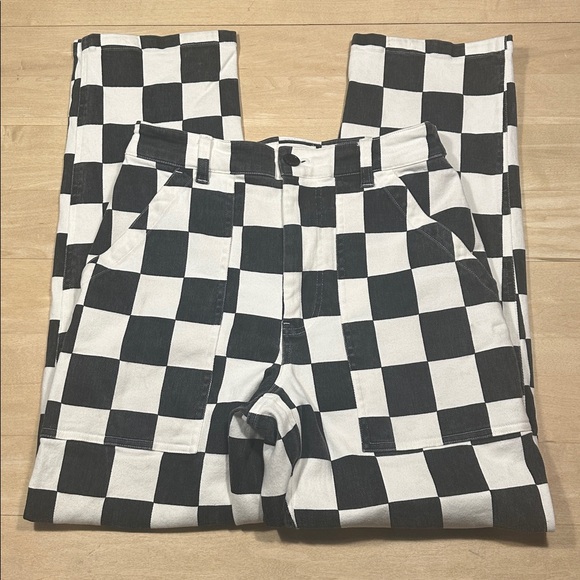 P & CO Service Fatigue Pants Black Checkerboard UK Sz 10/US Sz 6 - Picture 6 of 13